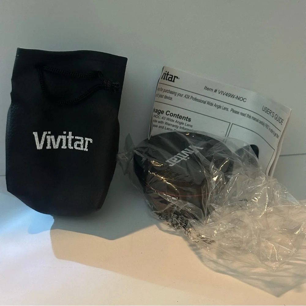 Vivitar HD 49mm 0.43x Pro Wide Angle Lens W/Macro Converter Attachment Lens NEW